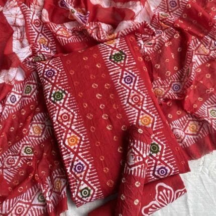 মোম তুলি বাটিক থ্রী পিচ